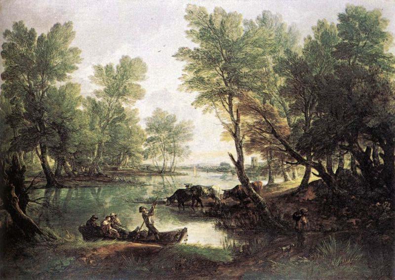 Thomas Gainsborough River Landscape China oil painting art